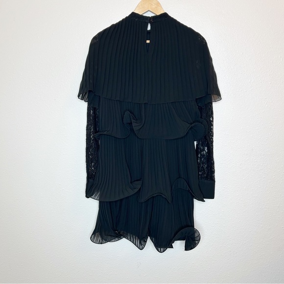 Babylon Collection Black Dress Layered Lace Made In Italy Goth 42 - Picture 5 of 11